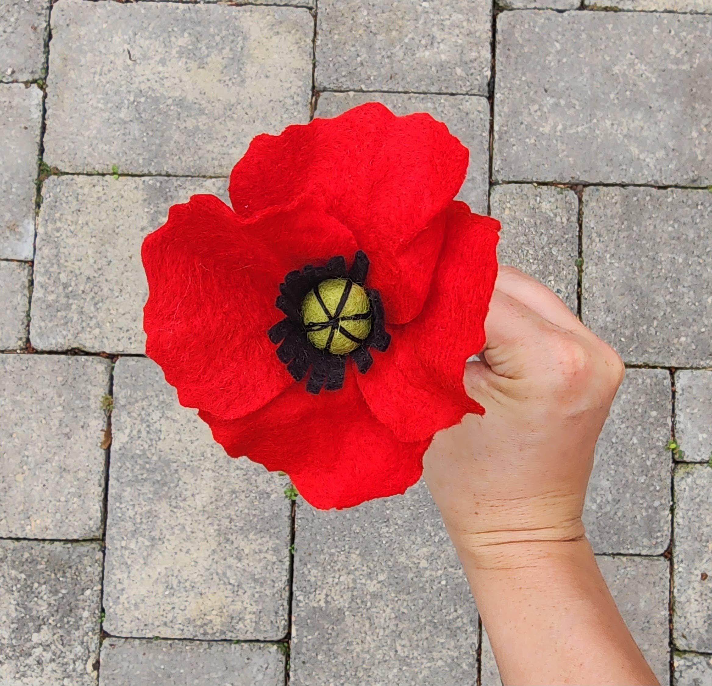 Madymae Felt Florals - Wholesale Artificial Flowers - Felt Poppy0