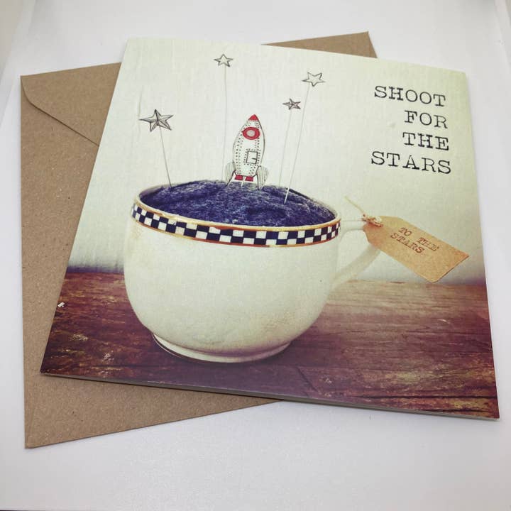 Greetings card ‘shoot for the stars’ for wholesale by Quirk&Whimsy