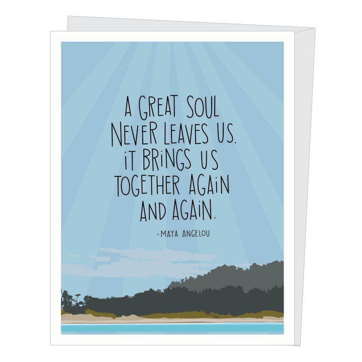 Apartment 2 Cards - Wholesale Sympathy Card - Maya Angelou Great Soul Quote Sympathy Card
