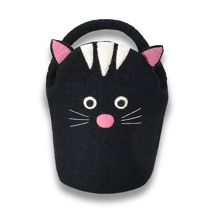 Panier pour chat noir pour Halloween en feutre pour la vente par BNB Crafts Inc.