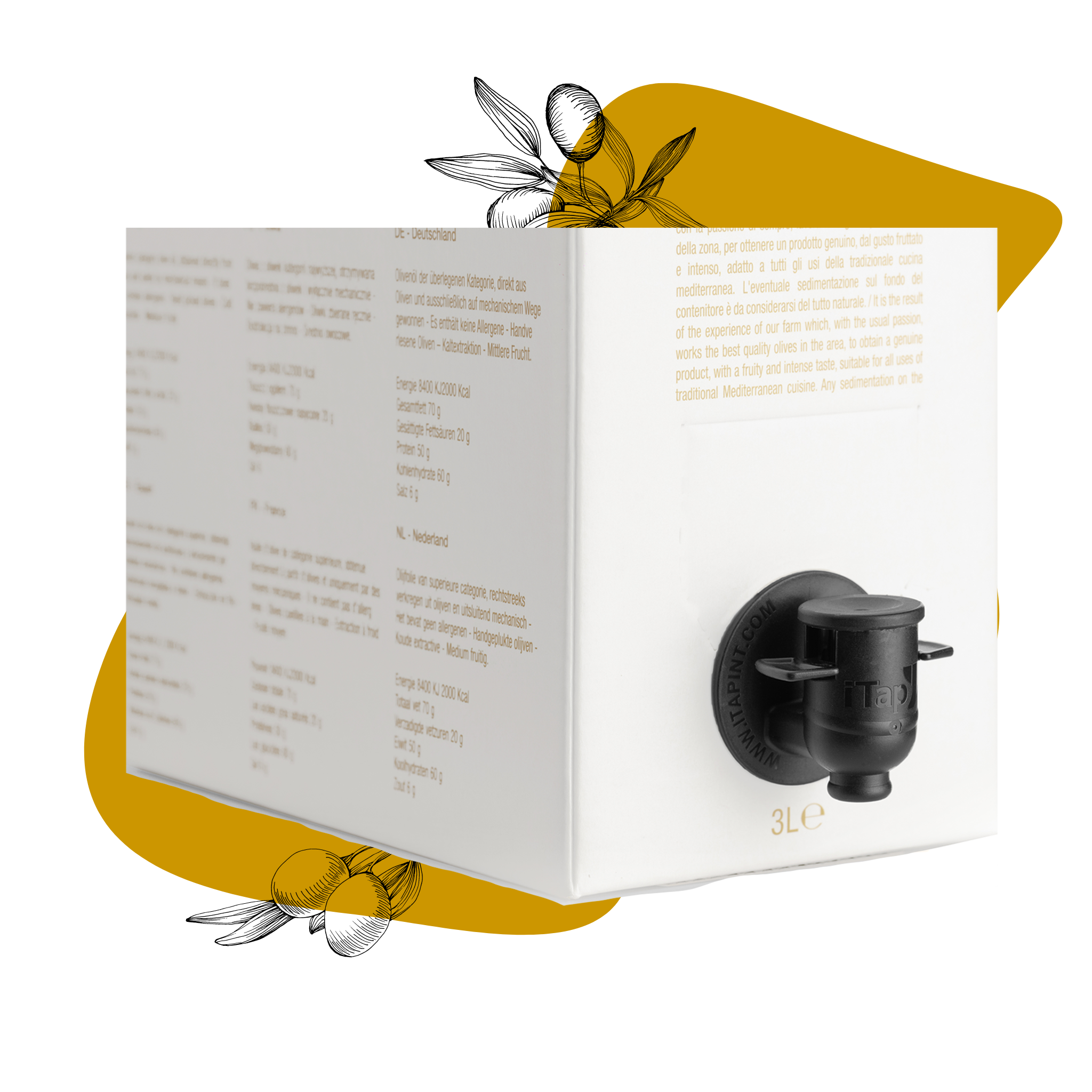 Olio Cirulli - Vente Huile d'olive - Bidon de 3 litres d’huile d’olive extra vierge Olio Cirulli1