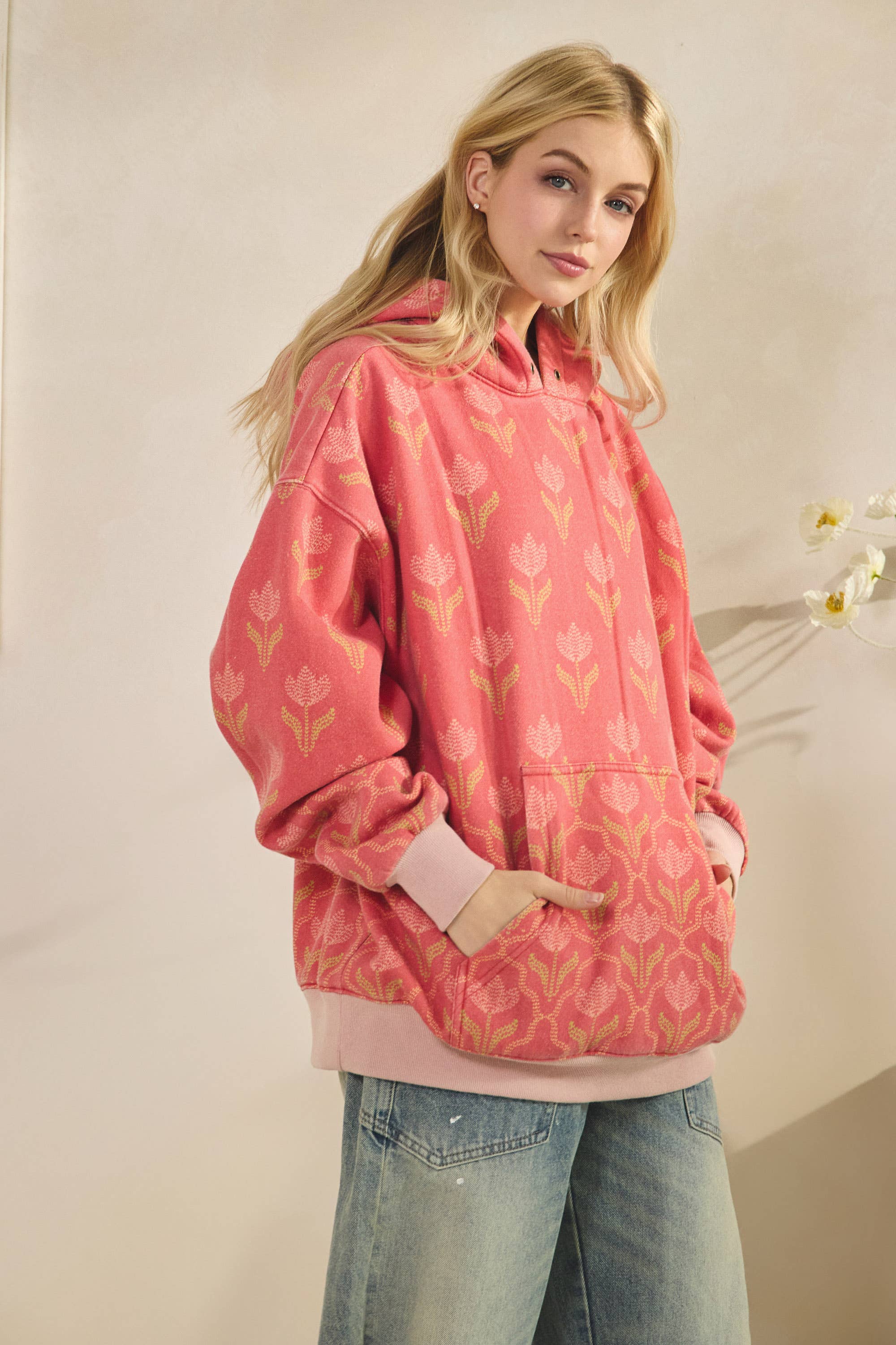 Veveret – wholesale Hoodie - Dam – Tryckt fleecehuvtröja27