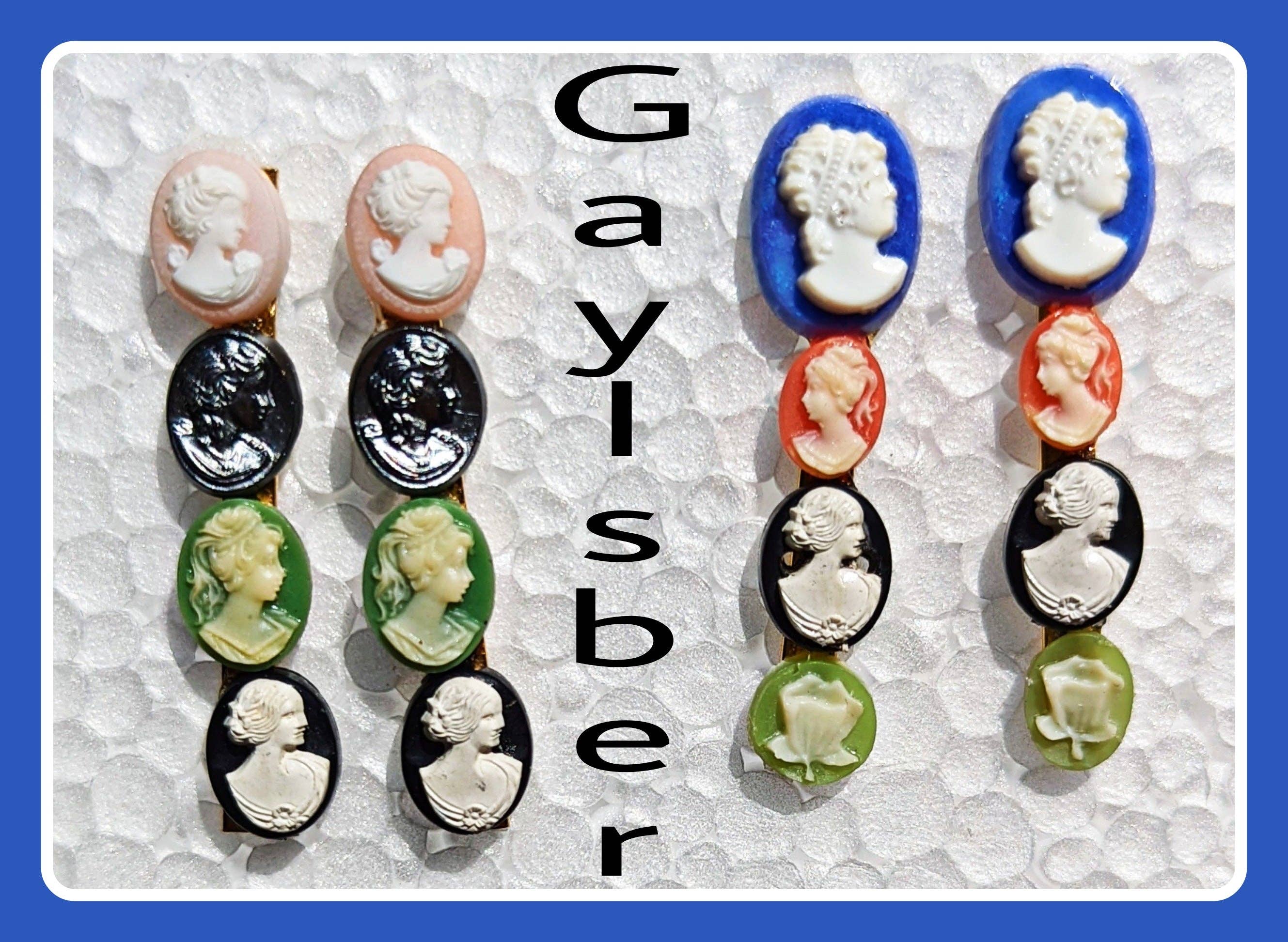 Gay Isber Designs - Wholesale Stud/Post Earrings - Vintage Small Cameos Earrings from Sisters Collection6
