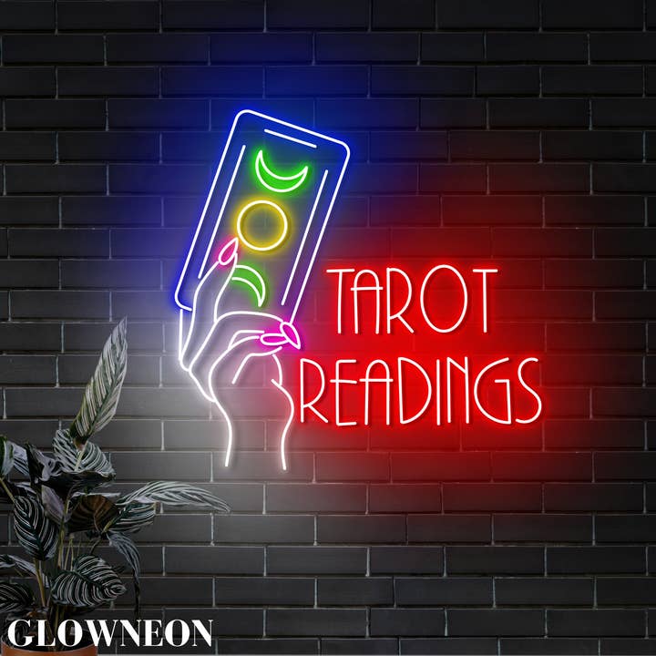 Astrologie, Tarotlezingen, Neonkunst voor aan de muur, paranormale tarotdecoratie voor wholesale door Glow Neon