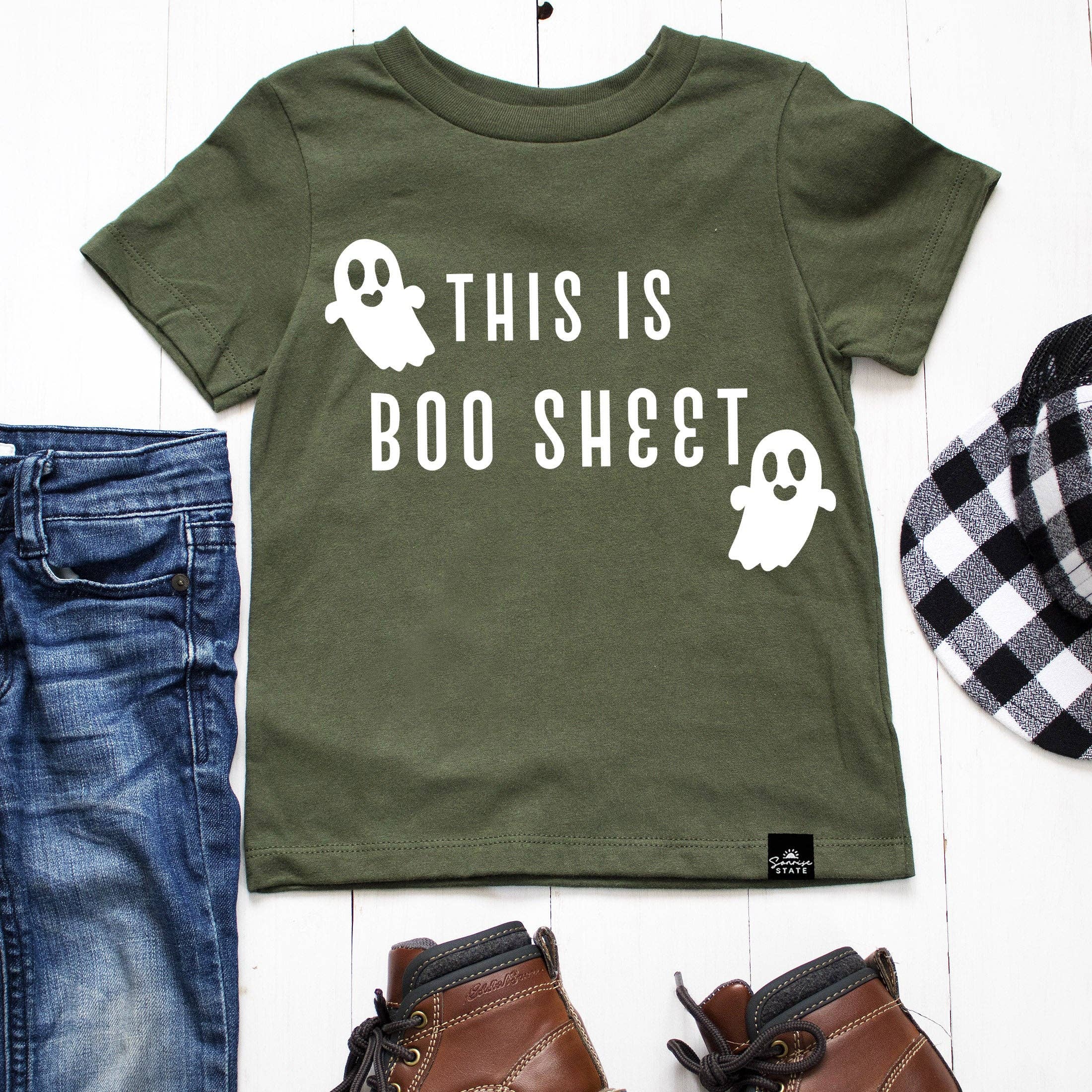 Sonrise State - Wholesale Screen Printed T-Shirt - Kids - This is Boo Sheet Boy's Halloween T-Shirt2