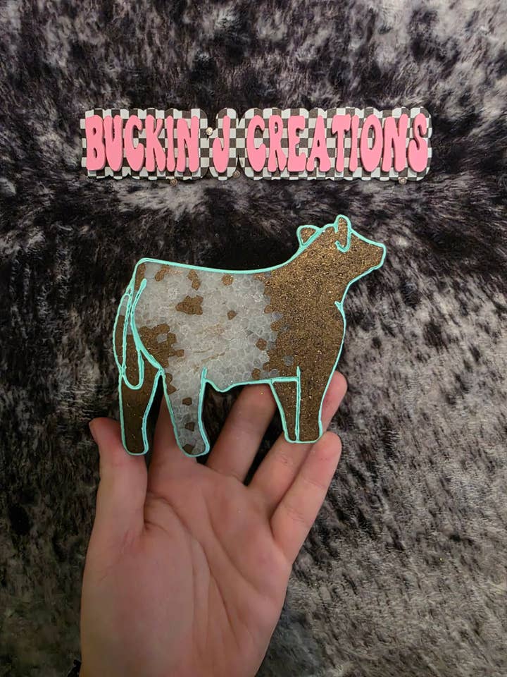 Show Cow Handmade Car Air Freshener for wholesale by Buckin J Creations