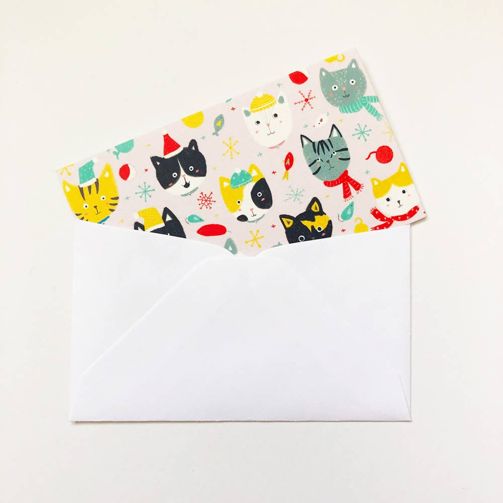 Honeyberry Studios - Wholesale Stationery/Notecard Set - Winter Kitties Tiny Notes2