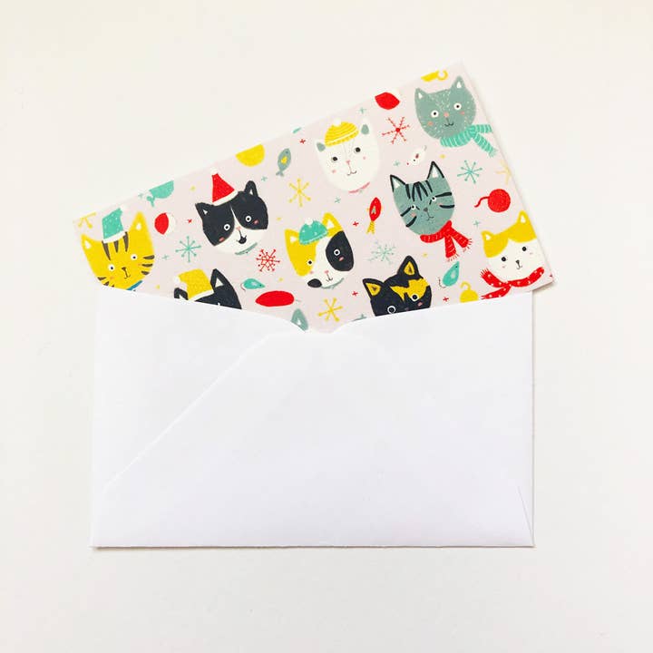 Honeyberry Studios - Wholesale Stationery/Notecard Set - Winter Kitties Tiny Notes2