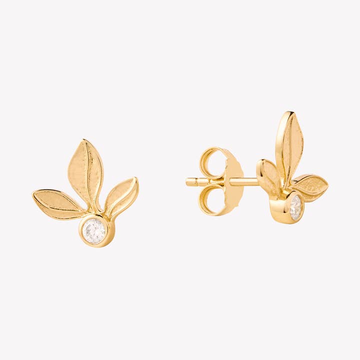 Olive Leaf Stud Earring for wholesale by Rizen Jewelry