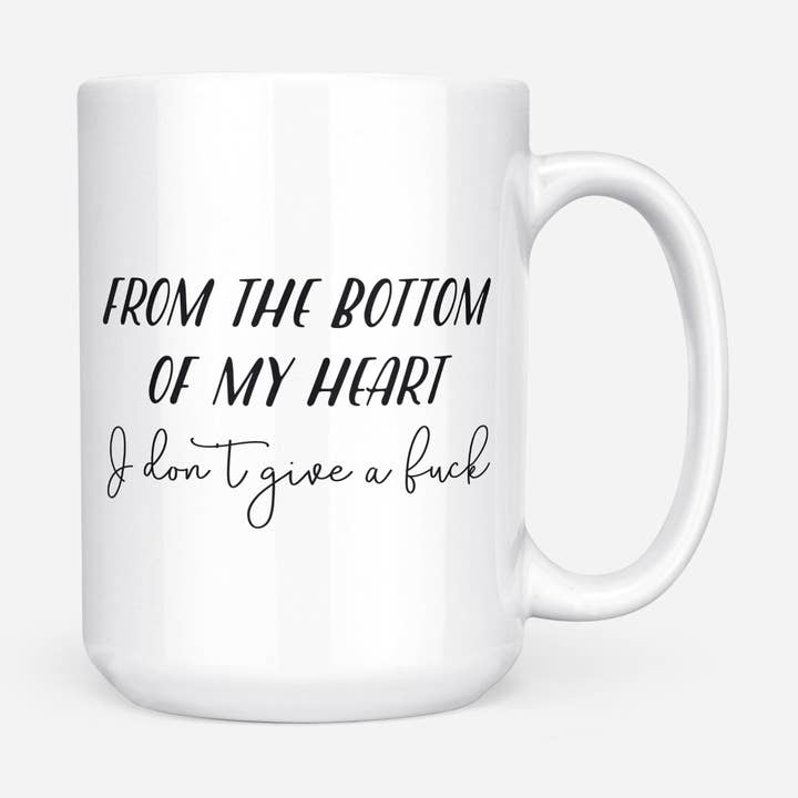 From The Bottom Of My Heart Mug for wholesale by Quotable Life