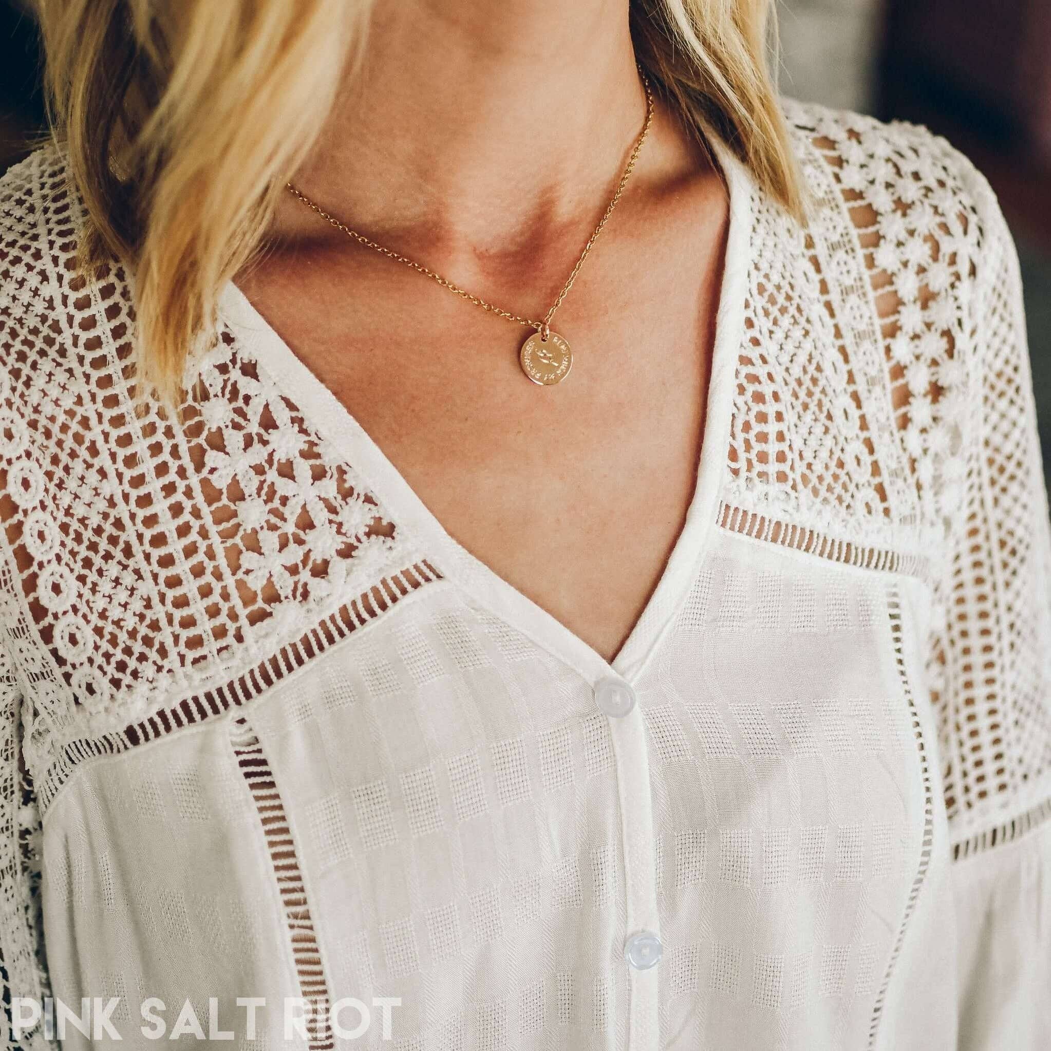 Pink Salt Riot – Großhandel Kette mit Anhänger/Charm – Erinnere dich an meine Versprechen Goldkette1