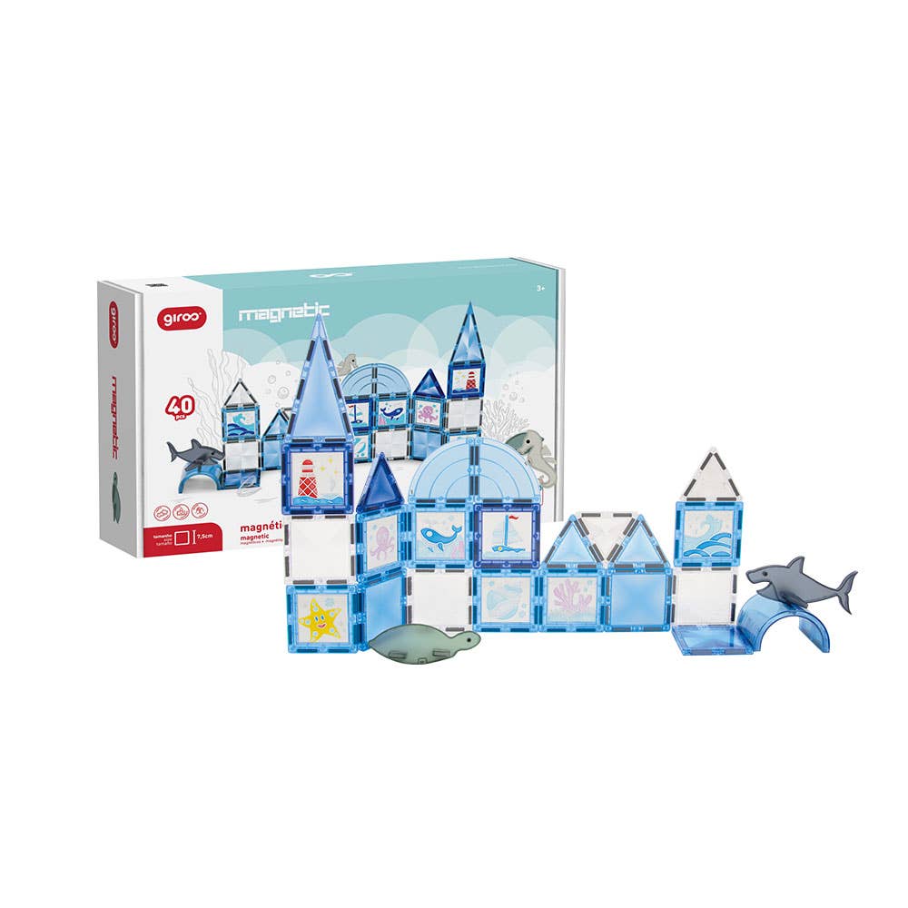 AJ Aguiar - Wholesale Toy Set - Kids - Magnetic Game The Ocean 40 Pcs With 6 Markers1