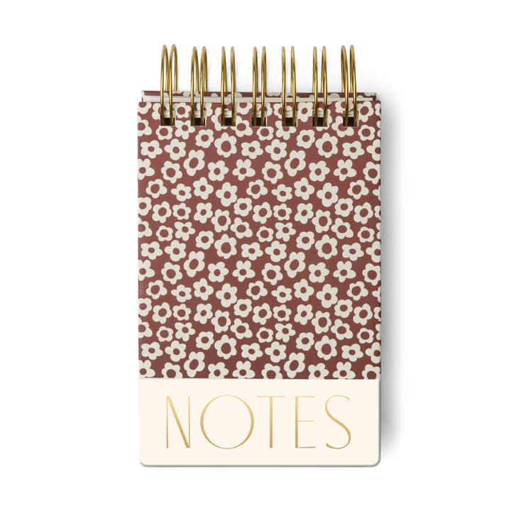 Designworks Ink Chunky Notepad - Burgundy Groovy Floral for wholesale by Designworks Collective