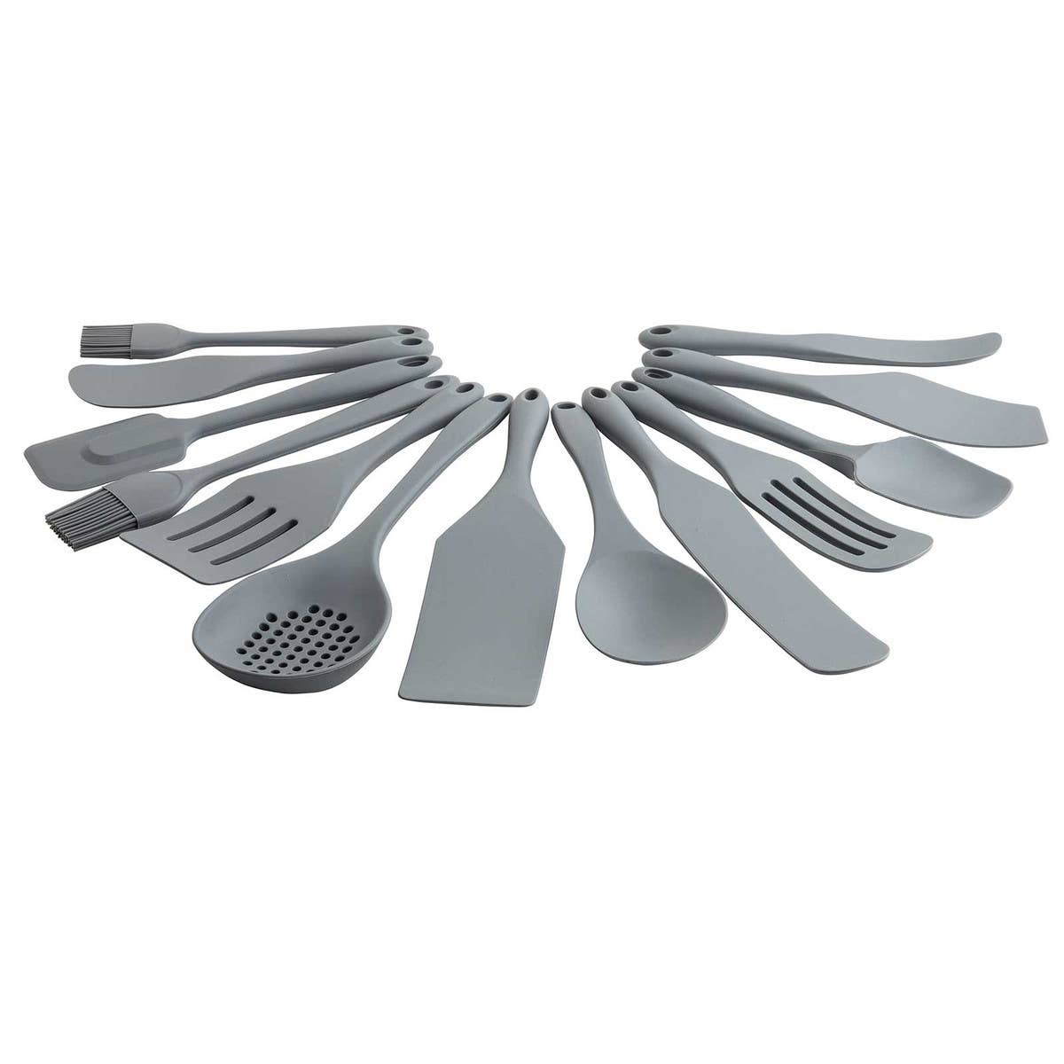 TableCraft Products Company - Wholesale Spatula/Turner - Angled Silicone Spatula Spurtle Gray2
