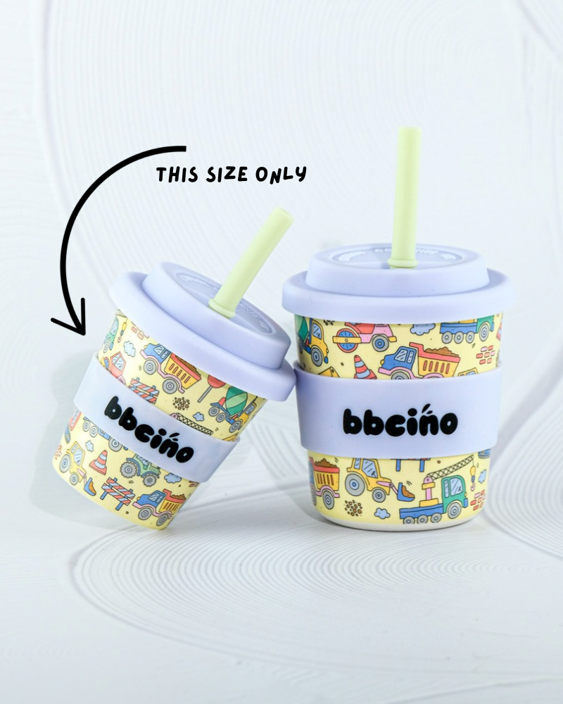 BBcino - Wholesale Drinking glass/cup – Kids & Baby - Dig It! Babycino Cup - 120ml (STRAW INCLUDED)2
