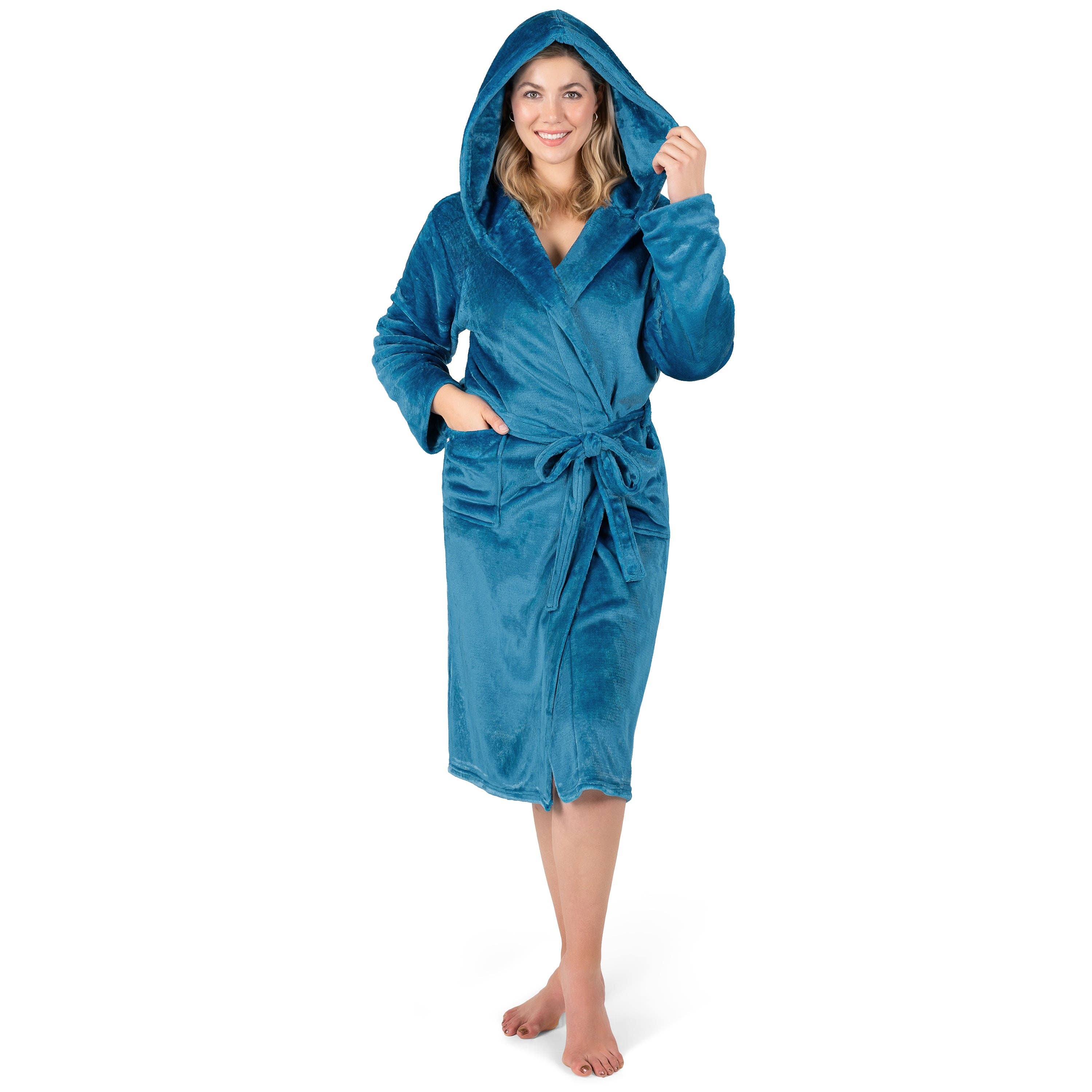 Pavilia - Wholesale Robe - Women's - Women's Classic Fleece Robe with Hood63