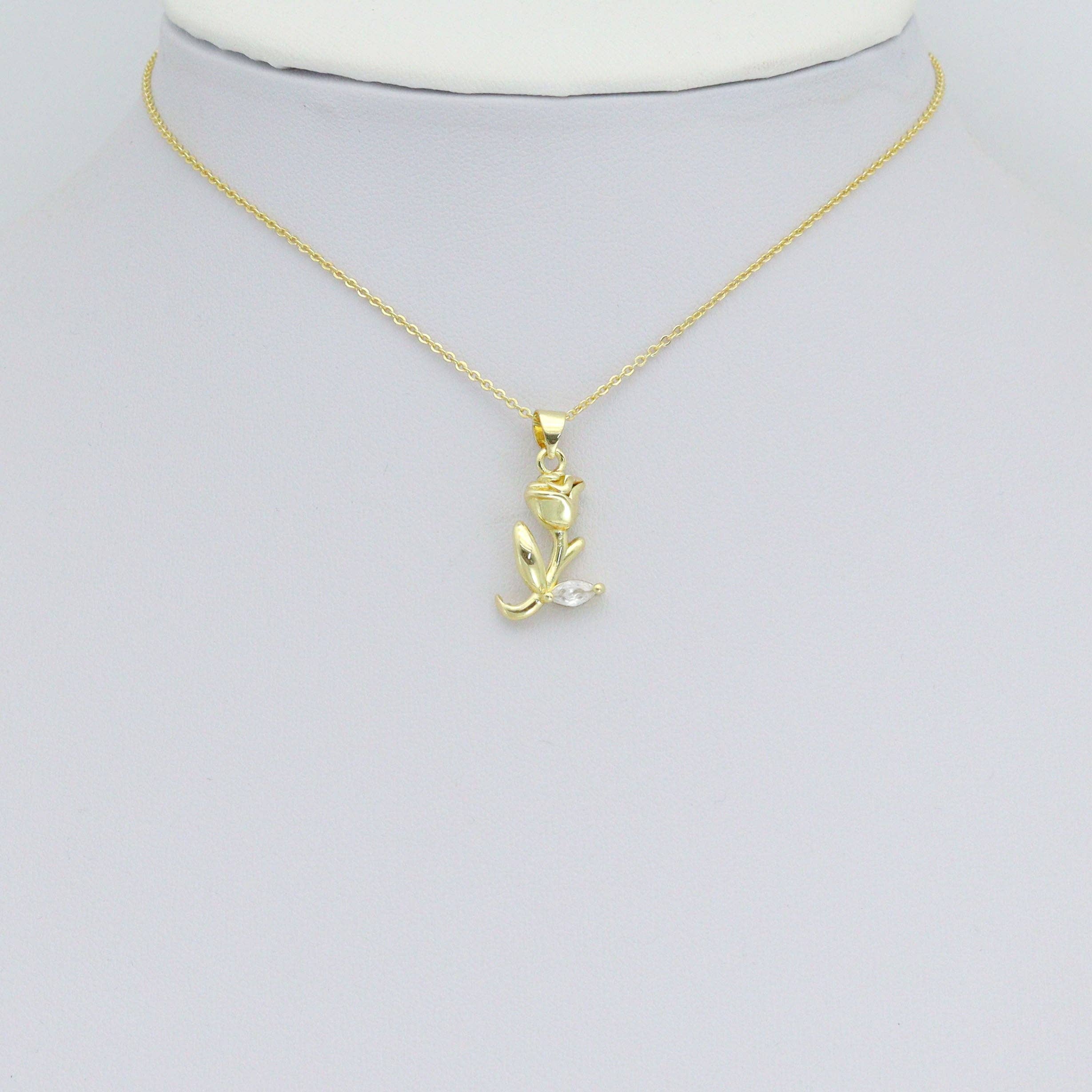 K18Flowerチャーム Gold Flower Charms,18k Gold Filled CZ Flower Pendant,silver