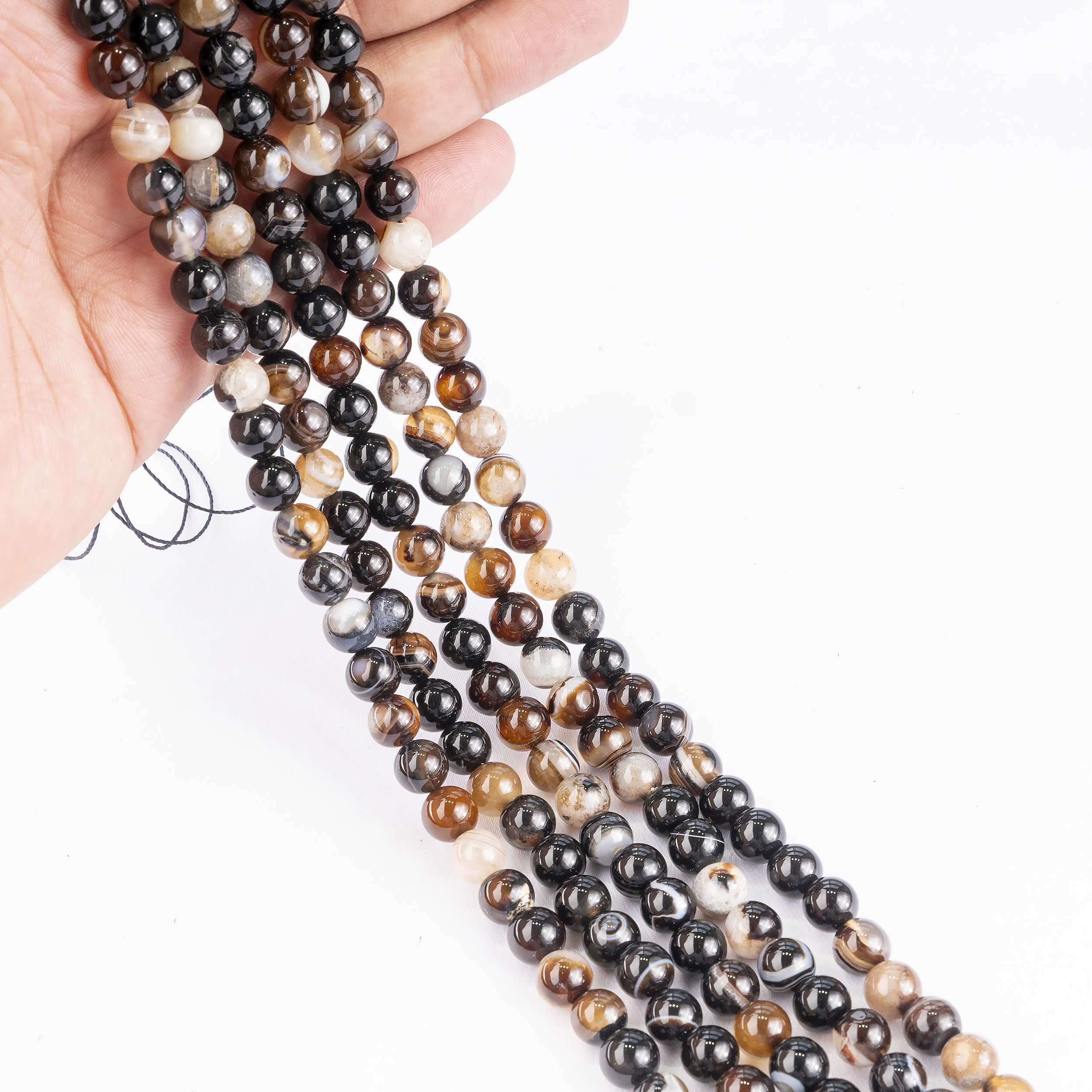 Soothing Crystals Beads - Wholesale Beads - Crystal Jewelry Beads |Black Sulemani Agate |Gemstone Healin8