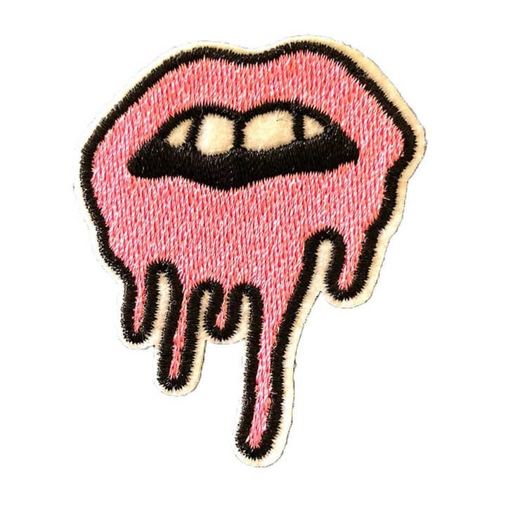 Pink You Melt Me Mouth Iron-On Patchette or Sticker for wholesale on Faire0