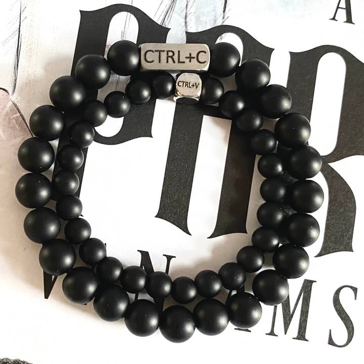 Chic Le Freak – wholesale Jewellery set – Father/son onyx bracelet set0