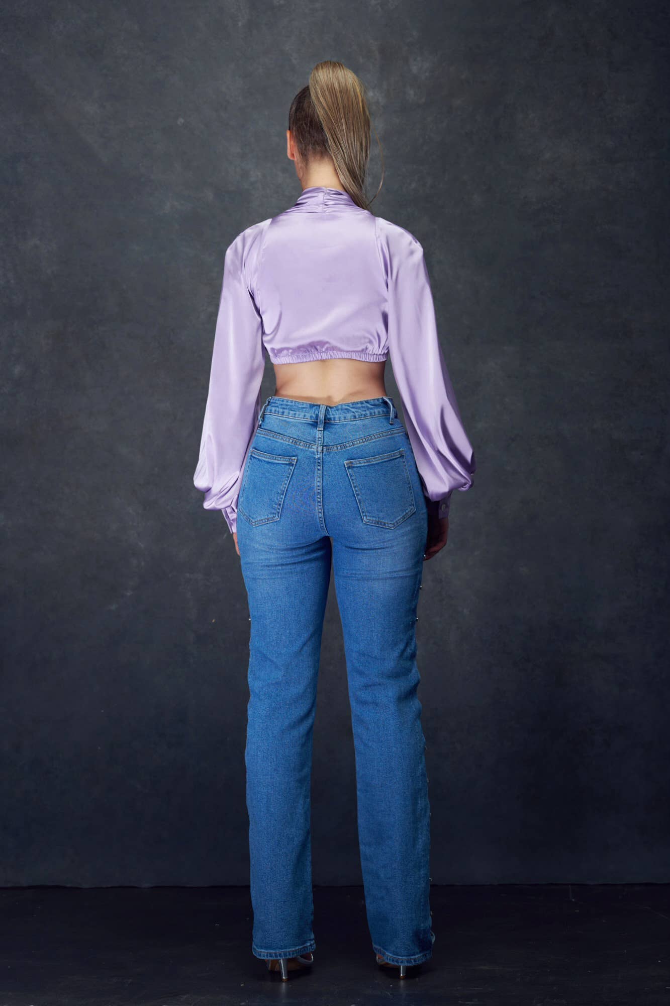 WFFS - Wholesale Blouse - Women's - Satin Crop Top5