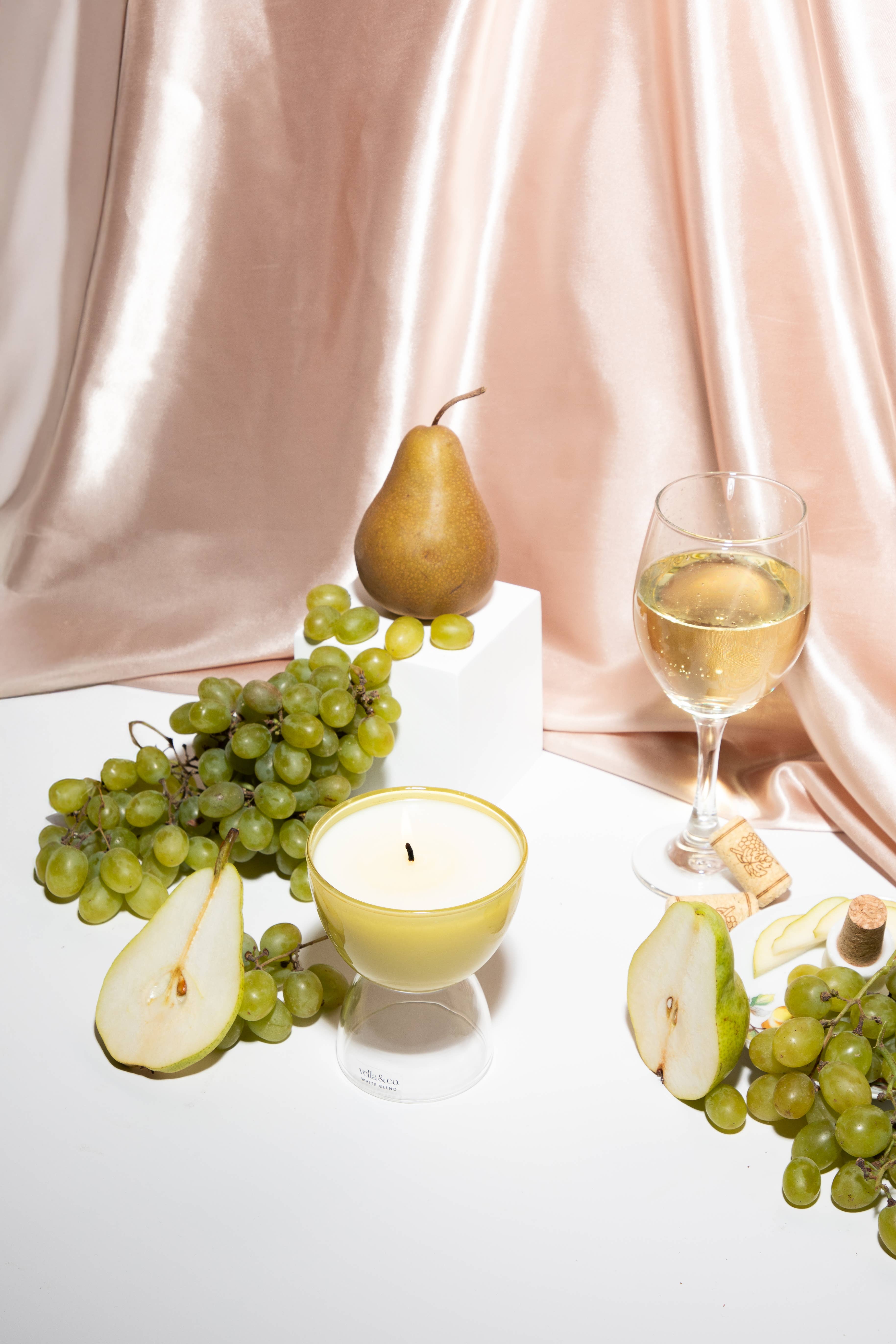 Vella & Co. by Vellabox - Wholesale Jar/Filled Candle - White Blend – 6oz Wine-Inspired Soy Candle in Reusable Glass4