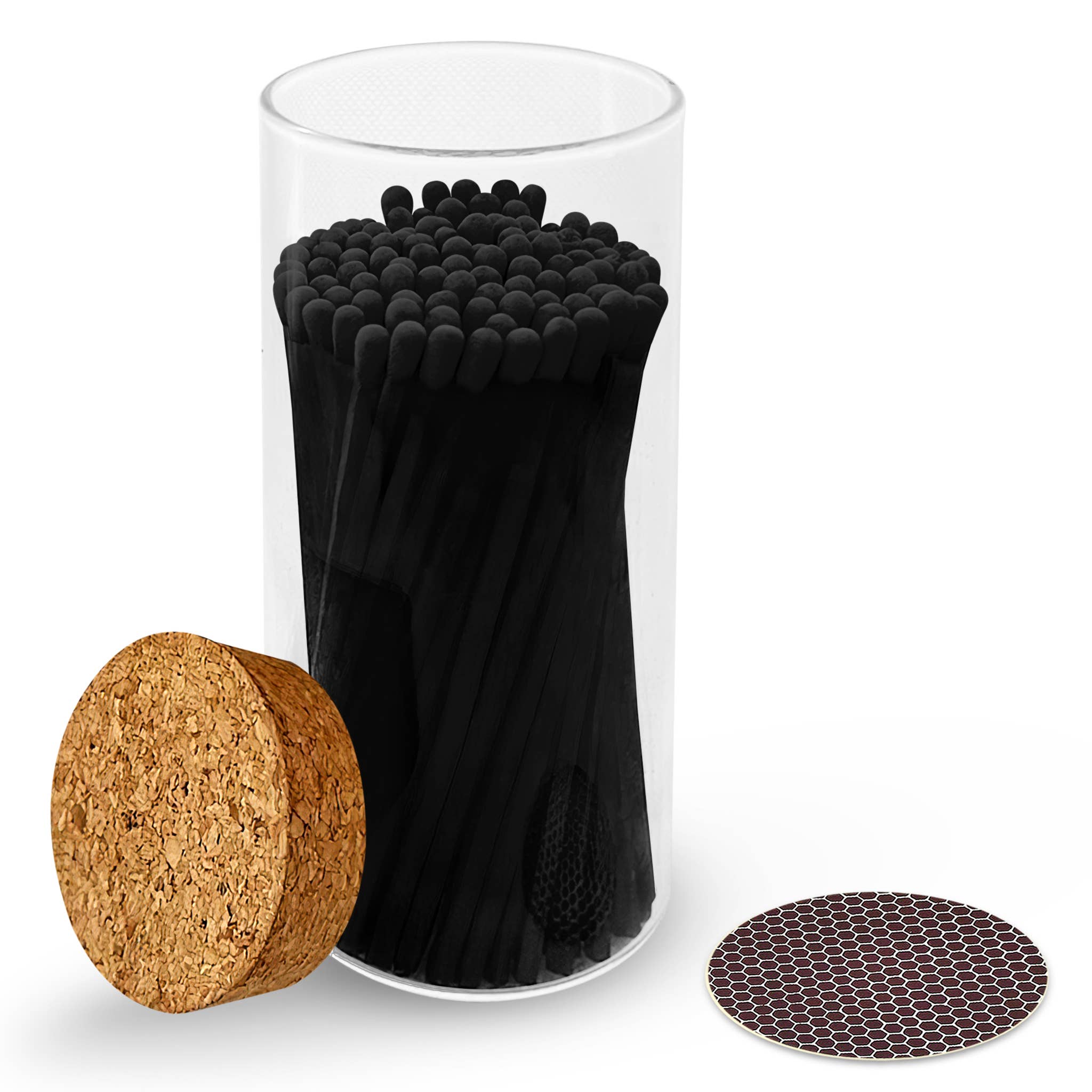 Thankful Greetings - Vendita all'ingrosso Fiammifero - Fiammiferi di sicurezza da 10 cm in barattolo con tappo in sughero grande - colori a scelta4