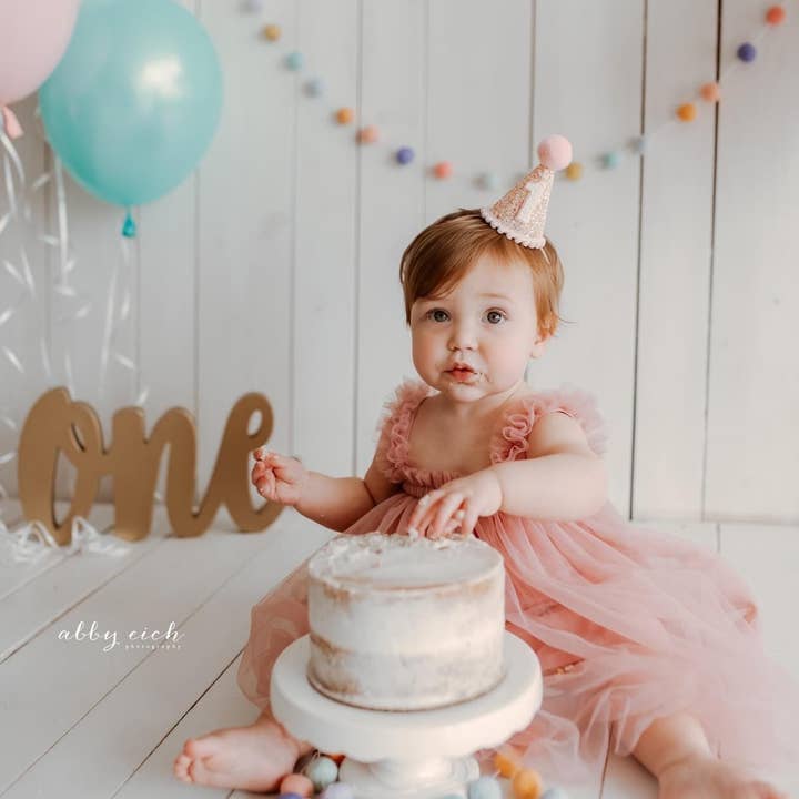 Kleiner Champagner-Glitzerhut für den Großhandel von Little Blue Olive