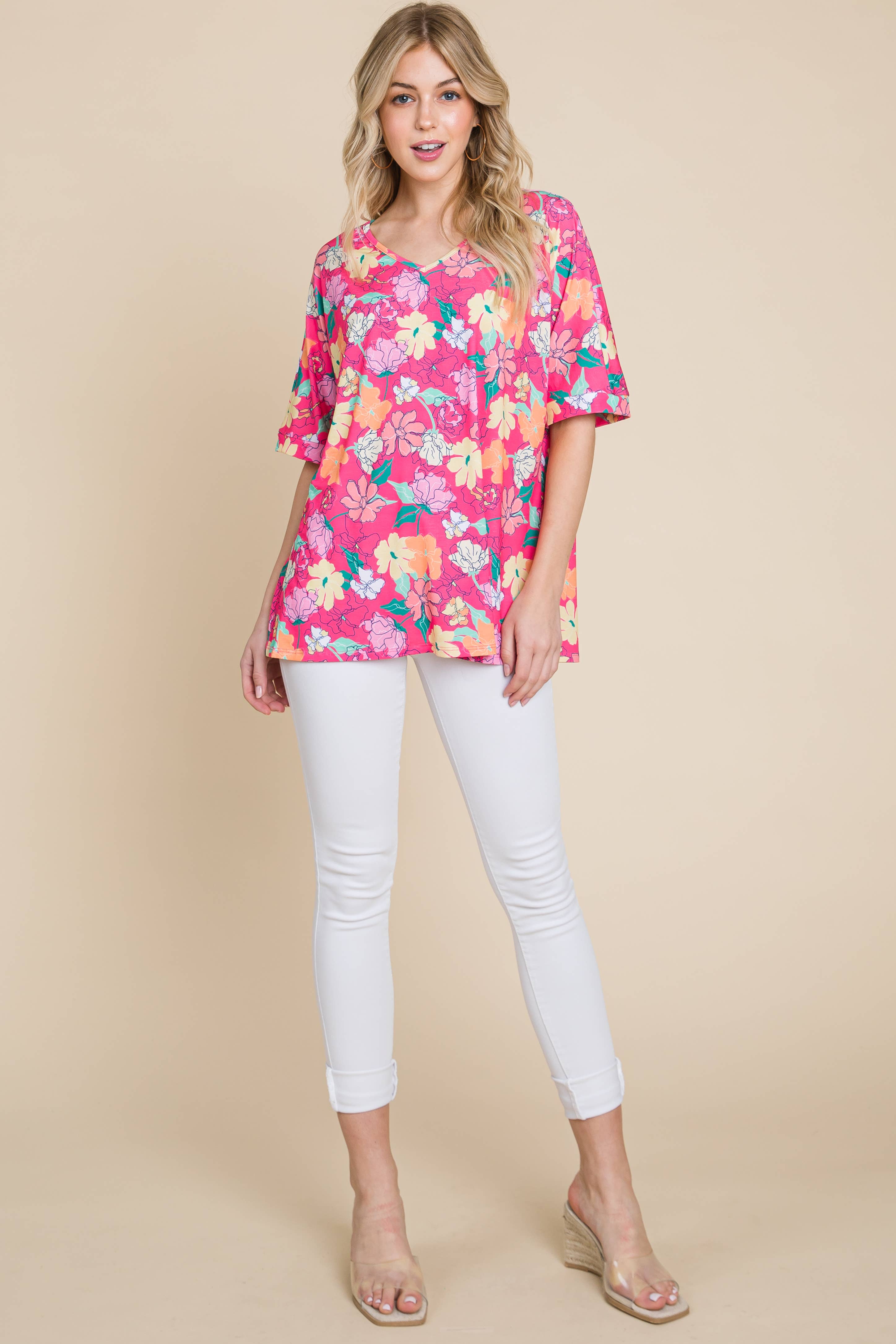 BOMBOM - Wholesale Tunic - Women's - TA2108 RELAXED V-NECK TUNIC9