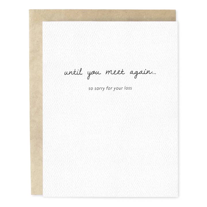 Until You Meet Again Handwritten Sympathy Greeting Card for wholesale by Skribbles