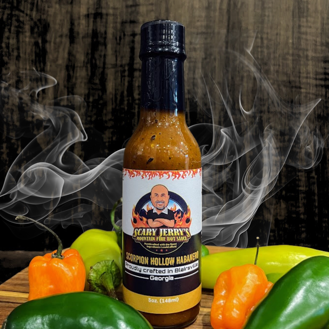 Scary Jerry's Mountain Fire Hot Sauce - Wholesale Hot Sauce - Scorpion Hollow Habanero Hot Sauce2