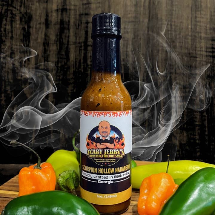 Scary Jerry's Mountain Fire Hot Sauce - Wholesale Hot Sauce - Scorpion Hollow Habanero Hot Sauce2