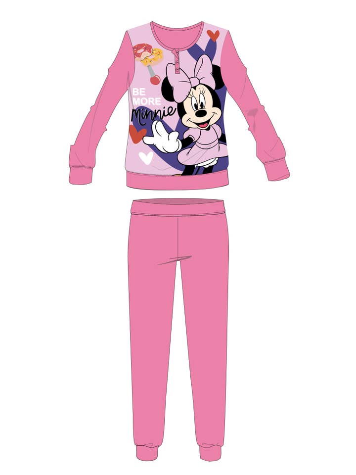 Evidence - Wholesale Sleepwear Set - Kids - Disney Minnie Mouse Winter Coral Pajamas