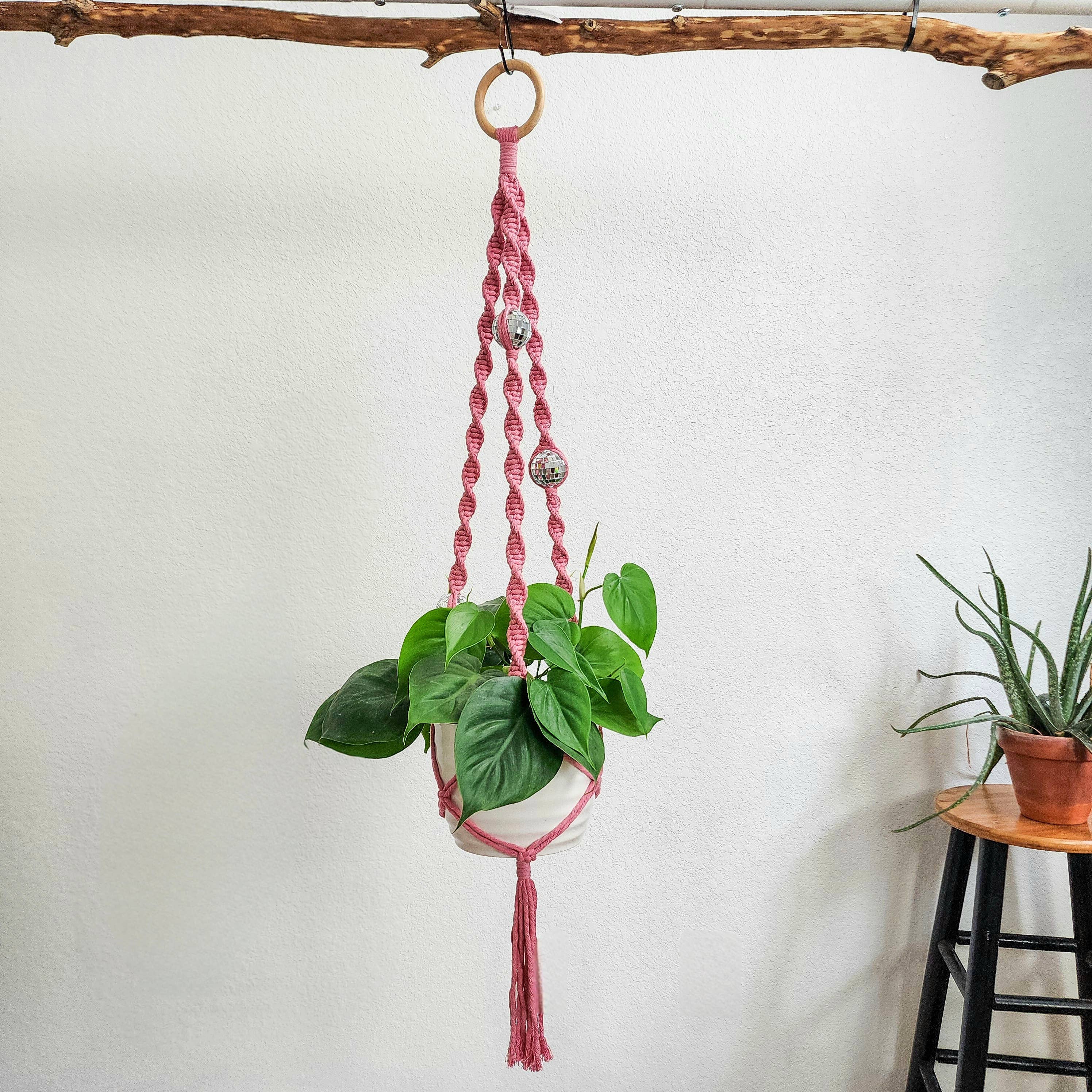 Handmade By Uruba - Wholesale Hanging Planter - Macrame Disco Ball Plant Hanger, Handmade Boho Home Décor7