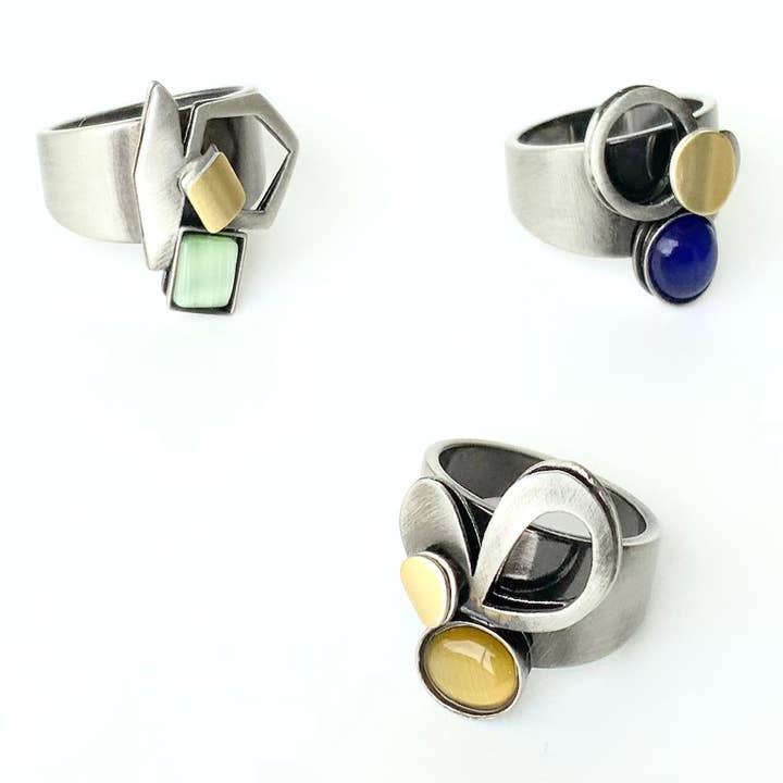 Christophe Poly / Crono Design - Wholesale Jewelry Set - RINGS Prepack (DR12) - 15 Rings & Free Displays67