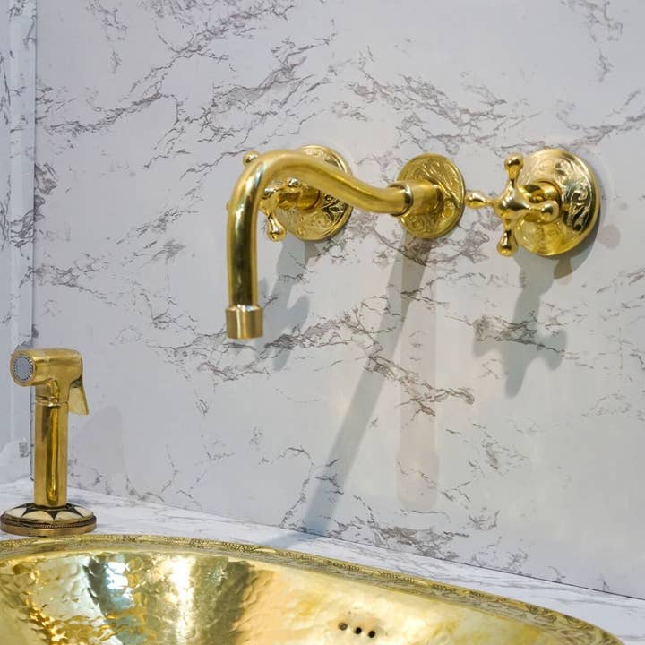 Marokkansk-vandhane, vandhane, ulakeret badeværelse buet vandhane for engroshandel hos Maroccarpets Poufs and pillows wholesale +31648976894