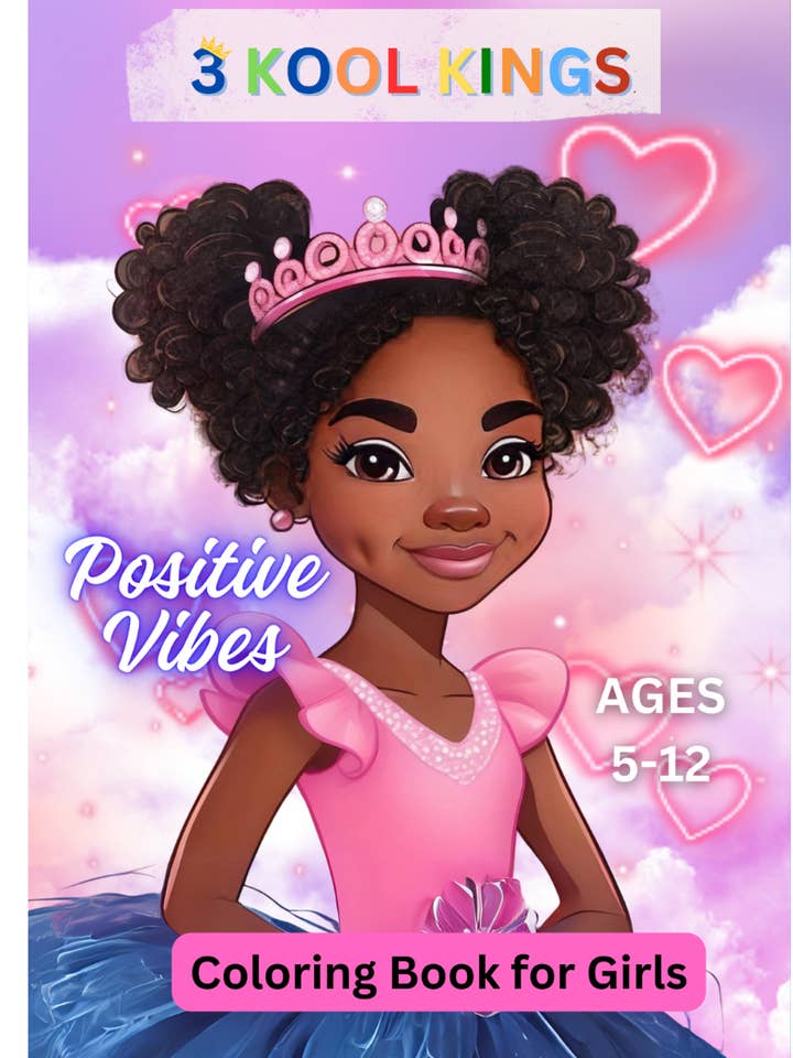 Positive vibes: Farve- og aktivitetsbog til sorte piger for engroshandel hos 3 Kool Kings