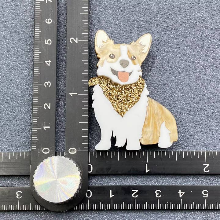 Mio Queena - Venta al por mayor Broches - Broche de Perro Corgi de Acrílico