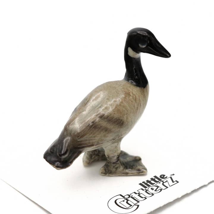 Honk Canada Goose Porcelain Miniature for wholesale by Little Critterz