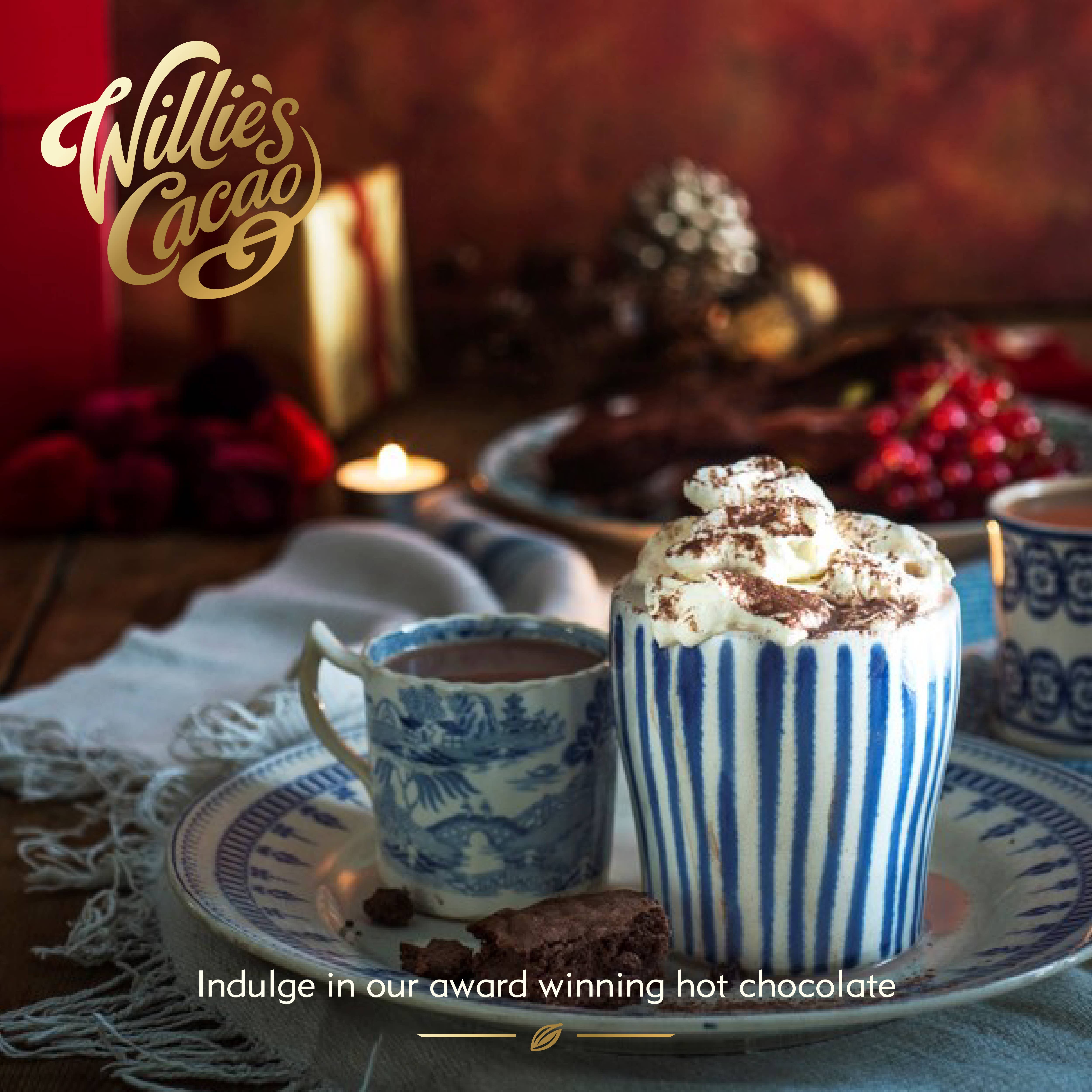 Willie's Cacao - Wholesale Hot Cocoa Mix/Kit - Hot Chocolate. Rich, dark & smooth. 52% cocoa. Vegan. 250g3