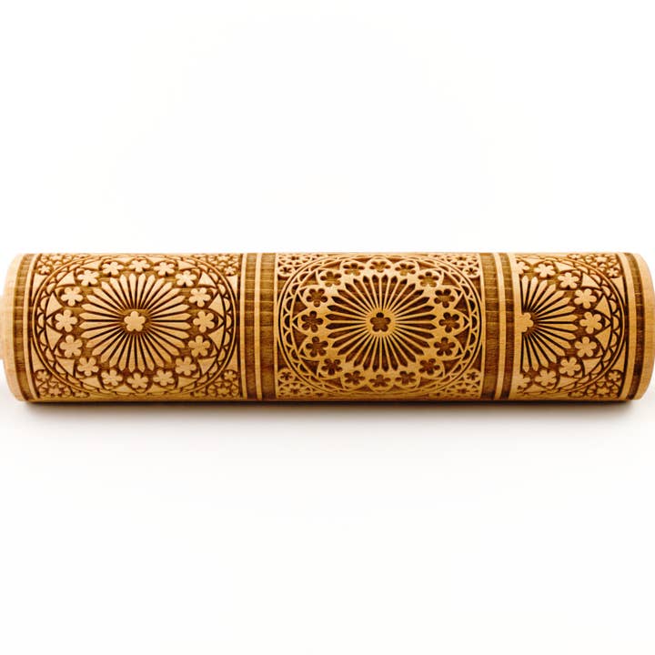 Rosette Big Rolling Pin for wholesale by Folkroll