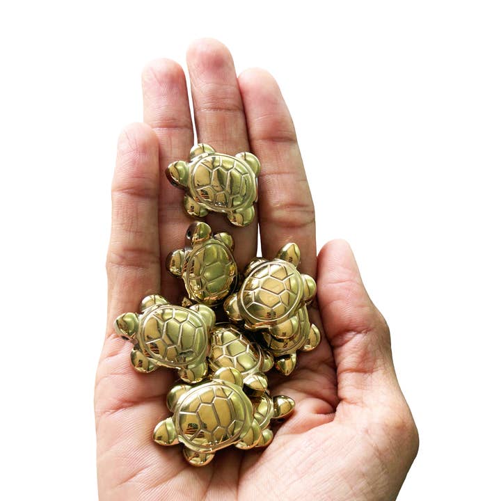 Serein Wellness - Wholesale Spiritual Stone/Crystal - Pyrite Turtle Crystal Healing Tortoise 25mm for Wealth2