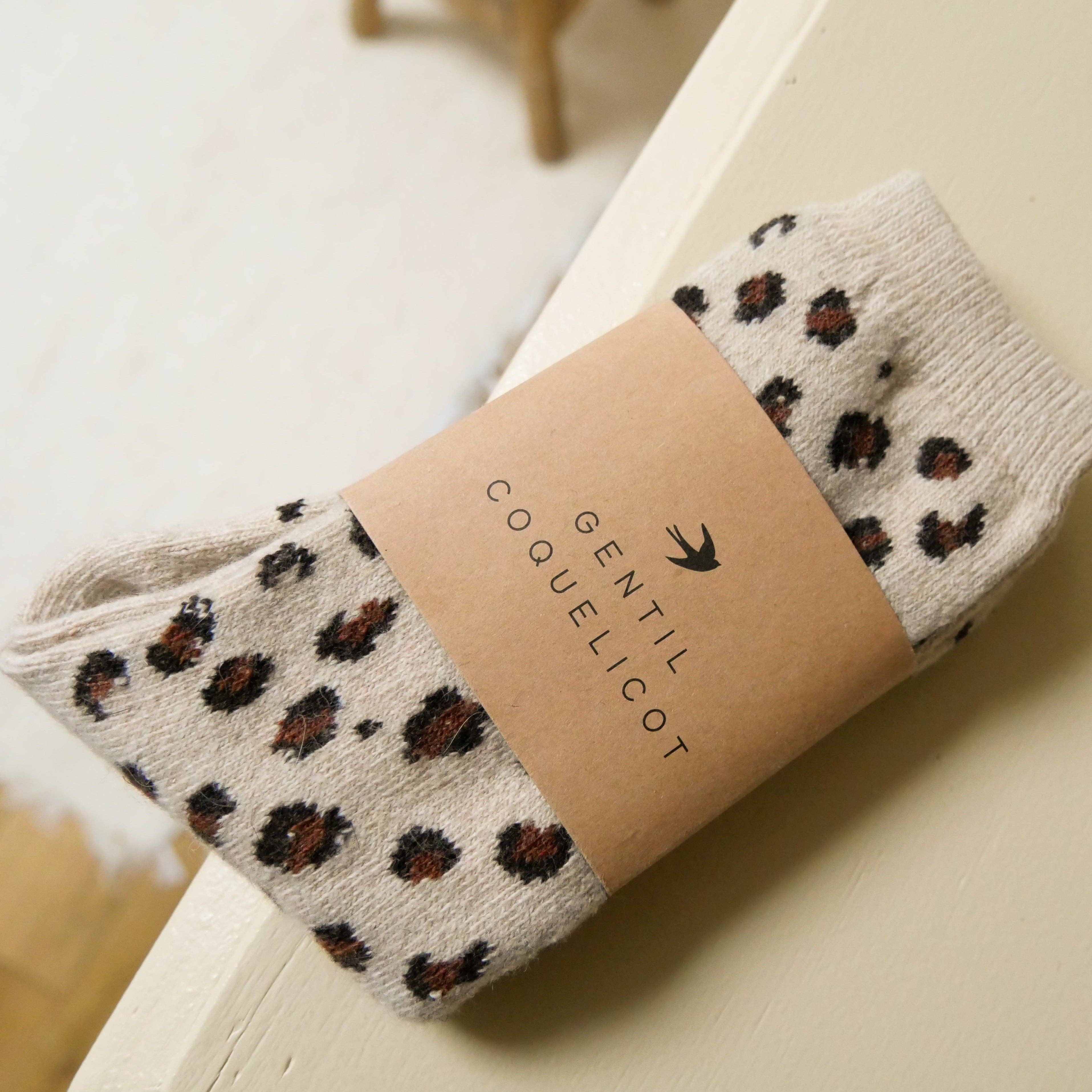 Gentil Coquelicot Paris – Großhandel Socken – Damen – Socken mit Leopardenmuster4