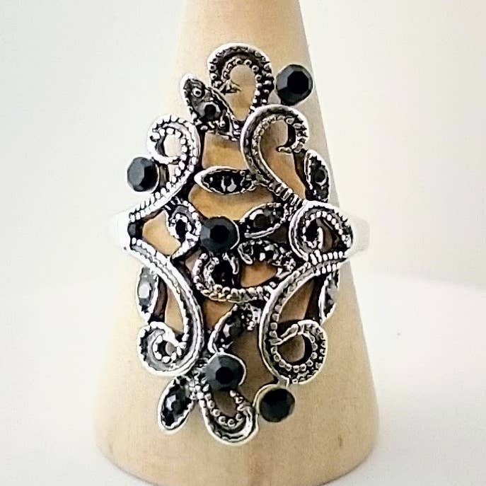 Anel Cocktail Estilo Vintage por atacado de Piccadilly Pendants