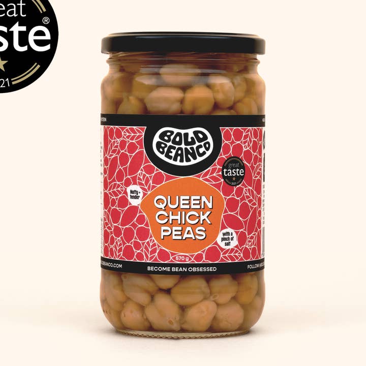 Queen Chickpea 570g for wholesale by Bold Bean Co