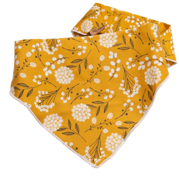 Goldenes Florales Scrunchie-Hundebandana für den Großhandel von Life for Pawz