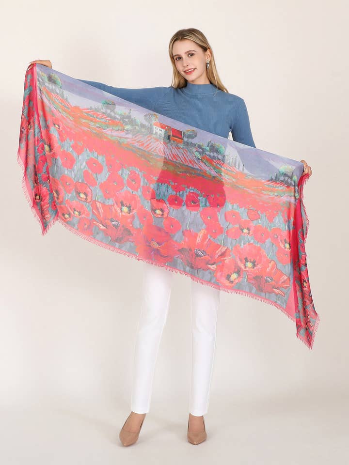D-812 LOVE SPRINGS UP FOR ALL TO RECEIVE! for wholesale by Love's Pure Light Scarves