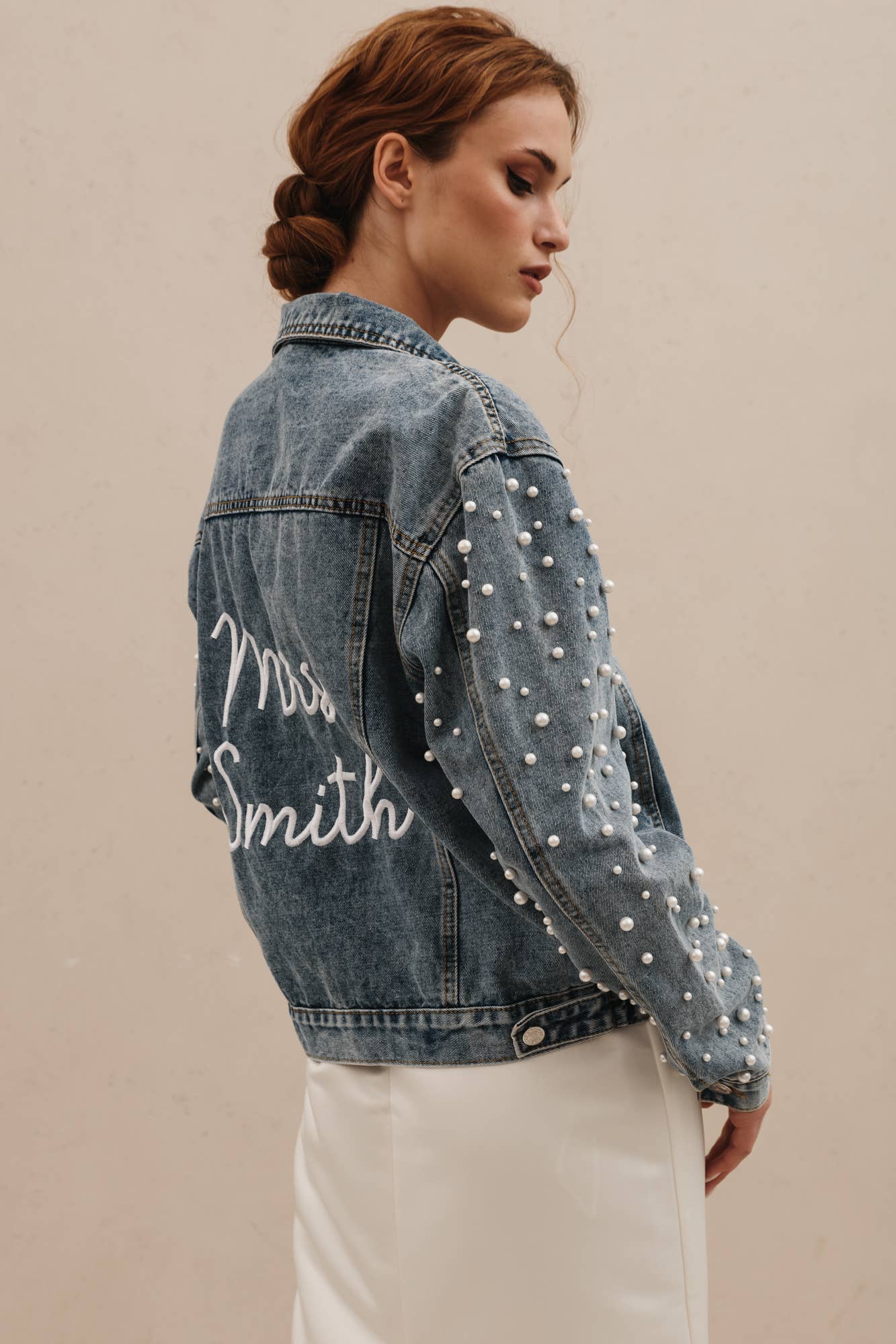 Heirloom Bridal Company - Wholesale Denim Jacket - Women's - Pearl Sleeve Jacket4