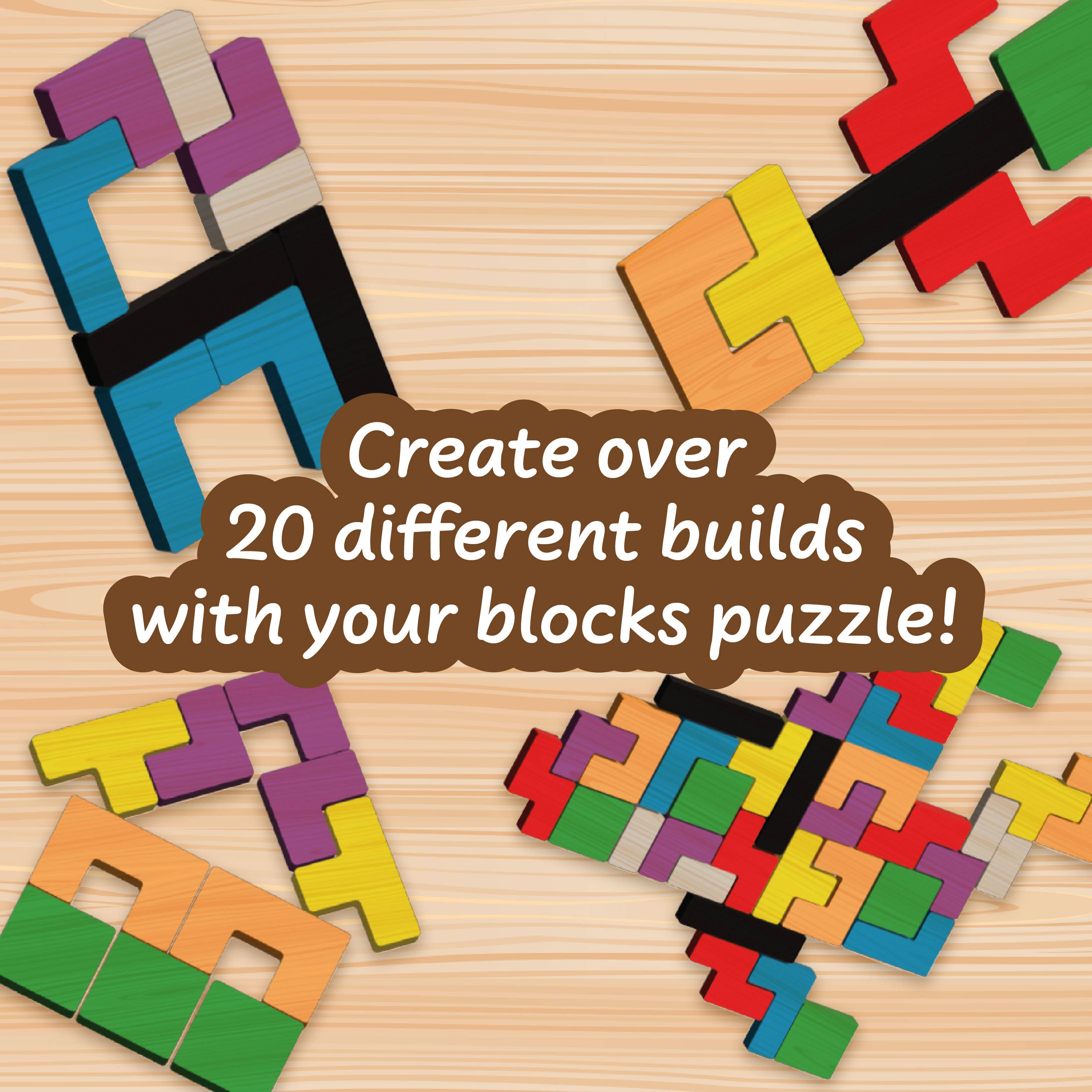 Science4you - Vendita all'ingrosso Giocattolo in legno - Bambini - Gioco in legno Tetris per bambini3