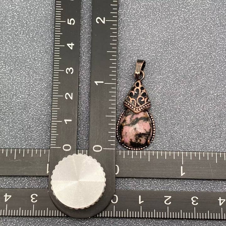 Mio Queena - Wholesale Individual Charm/Pendant - Drop-shaped Natural Stone Bronze Charms (Single Pendant) -CS30